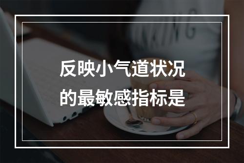 反映小气道状况的最敏感指标是