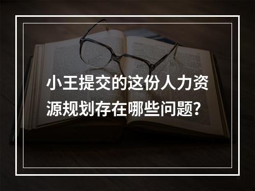 小王提交的这份人力资源规划存在哪些问题？