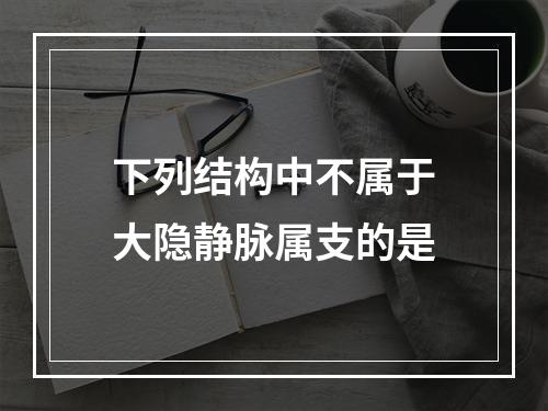 下列结构中不属于大隐静脉属支的是