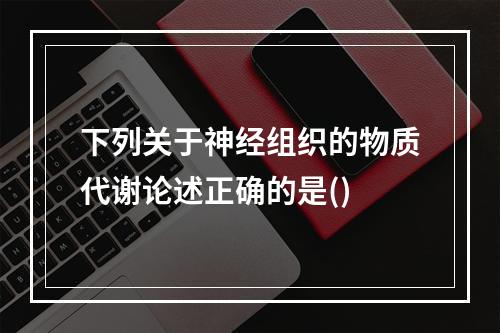 下列关于神经组织的物质代谢论述正确的是()