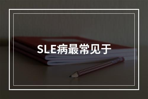 SLE病最常见于