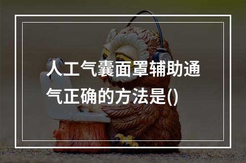 人工气囊面罩辅助通气正确的方法是()