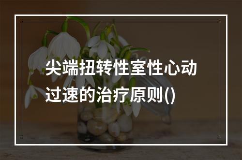 尖端扭转性室性心动过速的治疗原则()