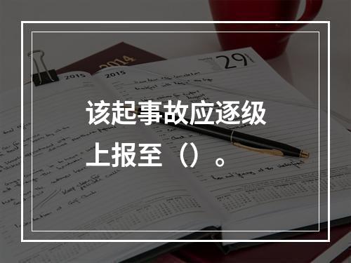 该起事故应逐级上报至（）。