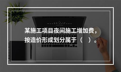 某施工项目夜间施工增加费，按造价形成划分属于（　）。