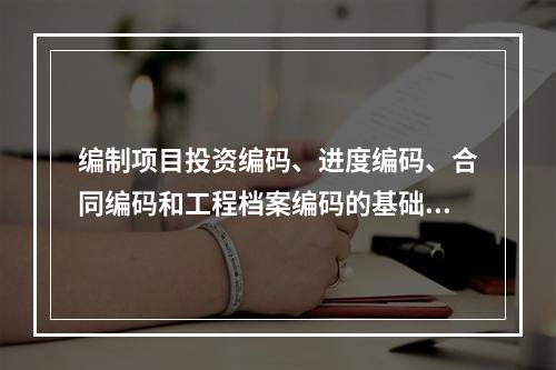 编制项目投资编码、进度编码、合同编码和工程档案编码的基础是（