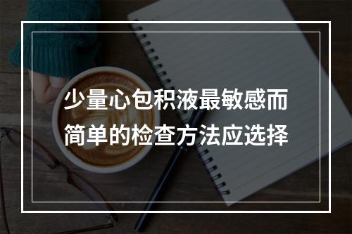 少量心包积液最敏感而简单的检查方法应选择