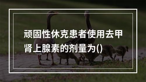 顽固性休克患者使用去甲肾上腺素的剂量为()