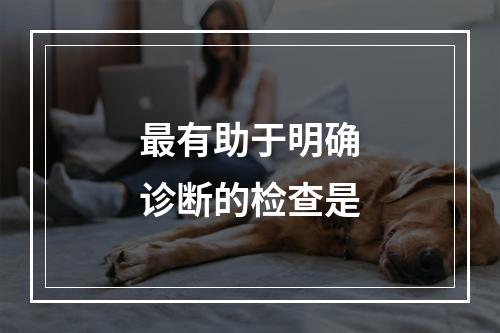 最有助于明确诊断的检查是