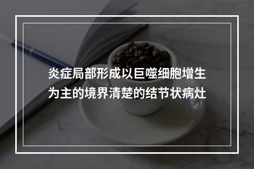 炎症局部形成以巨噬细胞增生为主的境界清楚的结节状病灶