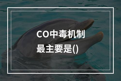 CO中毒机制最主要是()