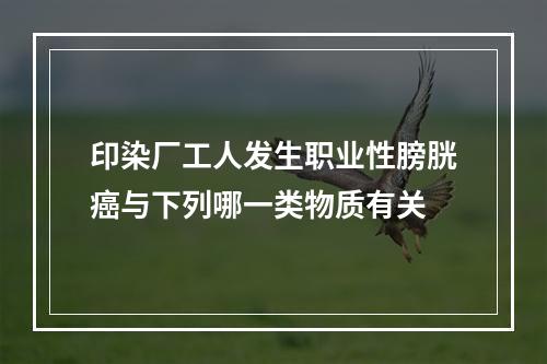 印染厂工人发生职业性膀胱癌与下列哪一类物质有关