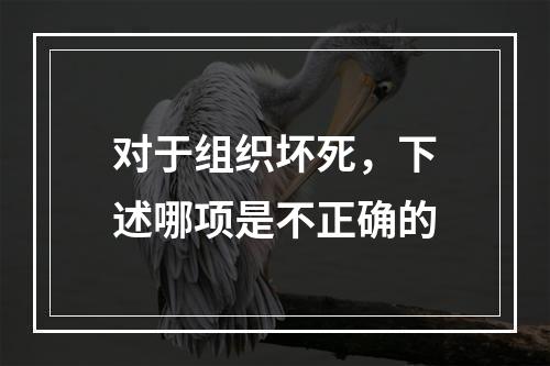 对于组织坏死，下述哪项是不正确的