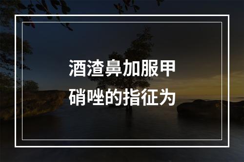 酒渣鼻加服甲硝唑的指征为