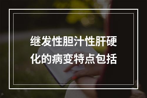 继发性胆汁性肝硬化的病变特点包括