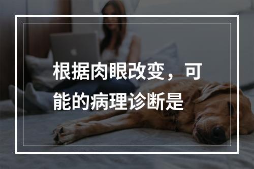 根据肉眼改变，可能的病理诊断是