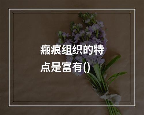 瘢痕组织的特点是富有()