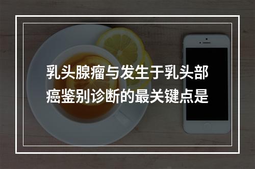 乳头腺瘤与发生于乳头部癌鉴别诊断的最关键点是