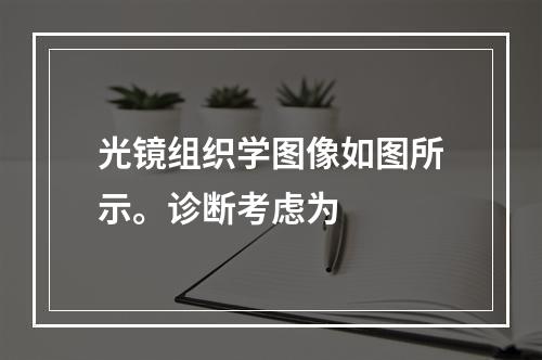 光镜组织学图像如图所示。诊断考虑为　　