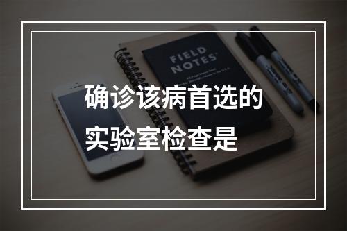 确诊该病首选的实验室检查是