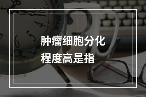 肿瘤细胞分化程度高是指