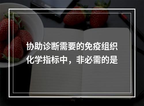 协助诊断需要的免疫组织化学指标中，非必需的是