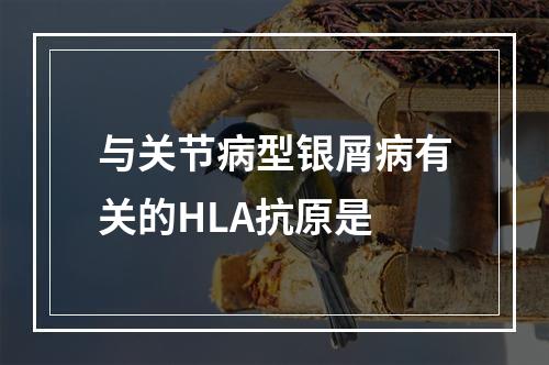 与关节病型银屑病有关的HLA抗原是