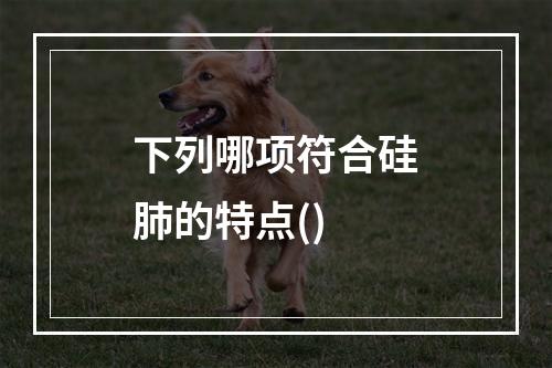 下列哪项符合硅肺的特点()