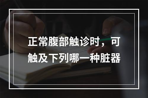 正常腹部触诊时，可触及下列哪一种脏器