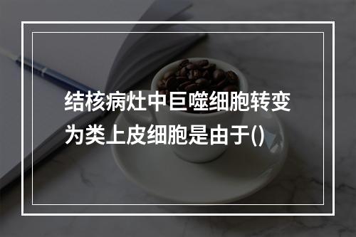 结核病灶中巨噬细胞转变为类上皮细胞是由于()