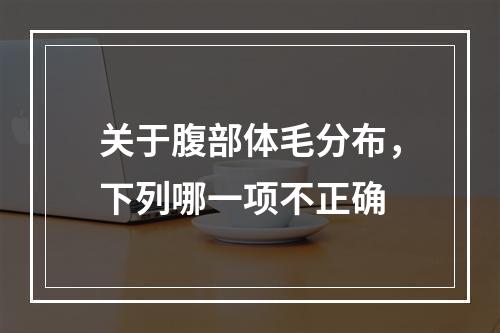 关于腹部体毛分布，下列哪一项不正确