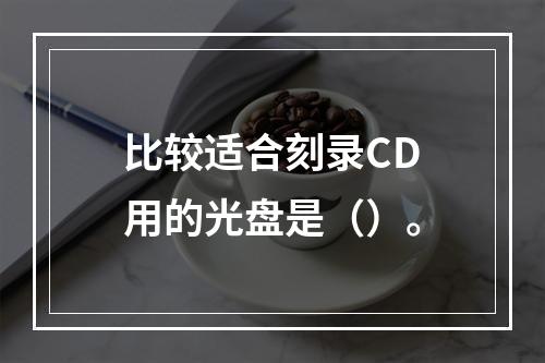 比较适合刻录CD用的光盘是（）。