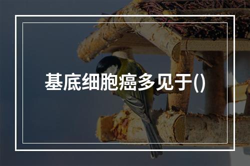 基底细胞癌多见于()