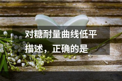 对糖耐量曲线低平描述，正确的是