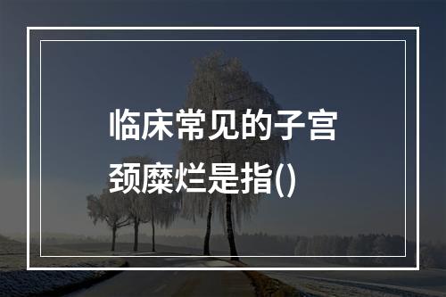 临床常见的子宫颈糜烂是指()