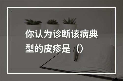 你认为诊断该病典型的皮疹是（）