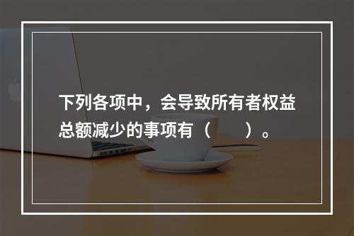 下列各项中，会导致所有者权益总额减少的事项有（　　）。