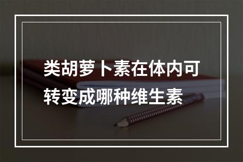 类胡萝卜素在体内可转变成哪种维生素