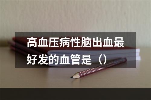 高血压病性脑出血最好发的血管是（）