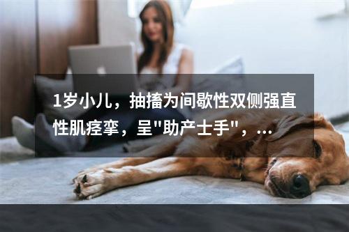 1岁小儿，抽搐为间歇性双侧强直性肌痉挛，呈