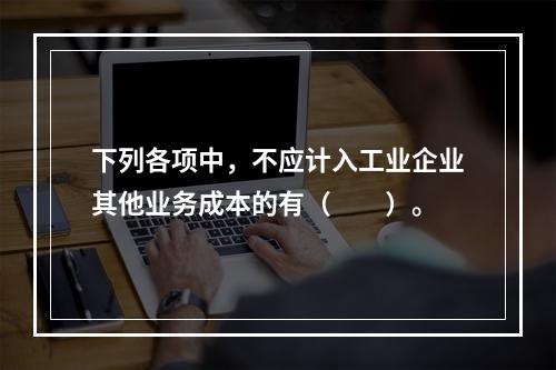 下列各项中，不应计入工业企业其他业务成本的有（　　）。