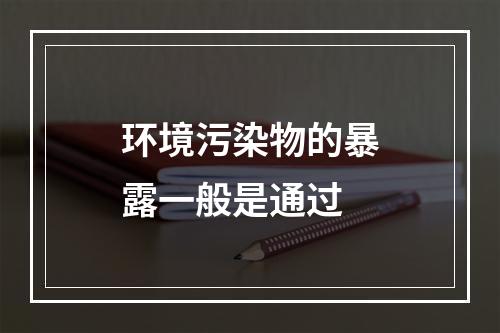 环境污染物的暴露一般是通过