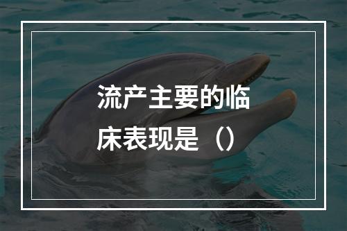 流产主要的临床表现是（）