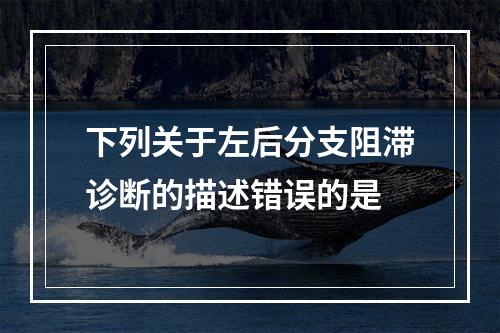 下列关于左后分支阻滞诊断的描述错误的是