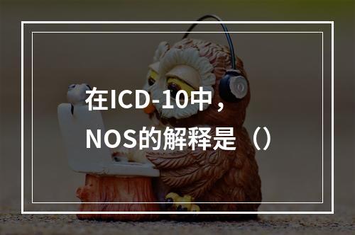 在ICD-10中，NOS的解释是（）