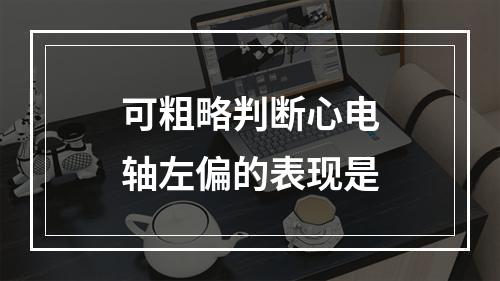 可粗略判断心电轴左偏的表现是