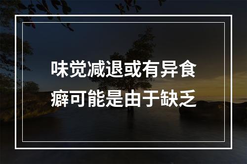 味觉减退或有异食癖可能是由于缺乏