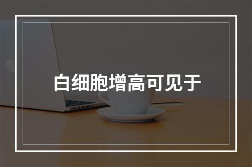 白细胞增高可见于