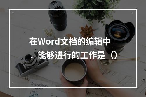 在Word文档的编辑中，能够进行的工作是（）