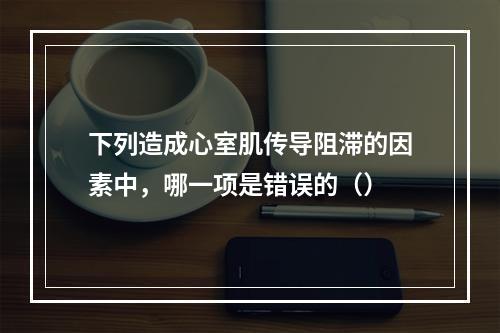 下列造成心室肌传导阻滞的因素中，哪一项是错误的（）